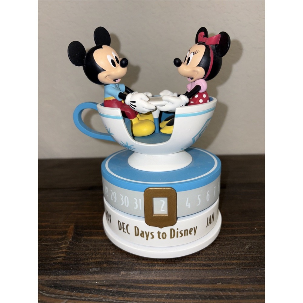 Walt Disney World Mickey And Minnie Teacup Hallmark Perpetual Spinning Calendar